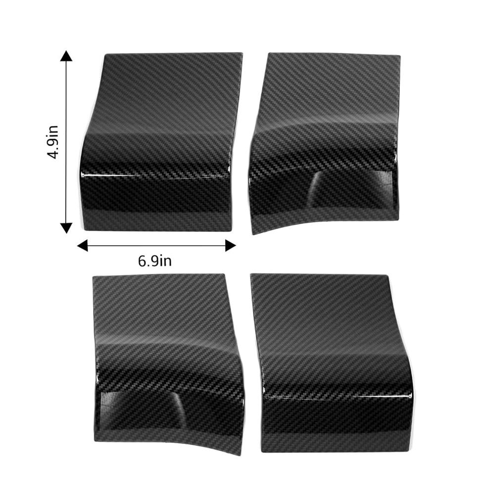 Carbon Fiber Look Inner Door Handle Panel Trim Decor Cover For Ford F150 2015-2020