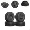 4 Pieces RC Car Wheels and Tires Easy to Install Spare Parts Modification for 1/14 Crawler