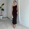 2025 Summer European & American Style One-Shoulder Slimming Long Dress for Women - Sexy, Elegant Fit