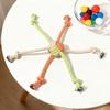 Interactive Dog Chew Rope with 6 Head Design Promotes Gums Health and Indoor Outdoor Entertainment Activity Tug Toy