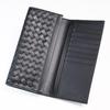 Bottega Veneta Long Black Intrecciato No Coin 120697 1000 Made in Genuine Leather Men's Wallet, Leather, Purse, V47W1, Count, Italy, [Used]
