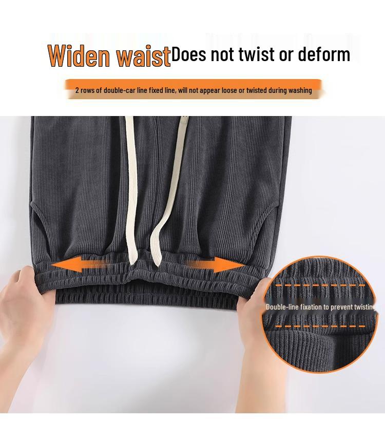 Petite Slimming Fleece-Lined Corduroy Joggers for Women - Cropped Drawstring Pants for Autumn/Winter Casual Sport