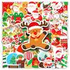 50pcs Waterproof Christmas Cartoon Doodle Stickers: Festive Decorations for Skateboards, Water Cups & Luggage