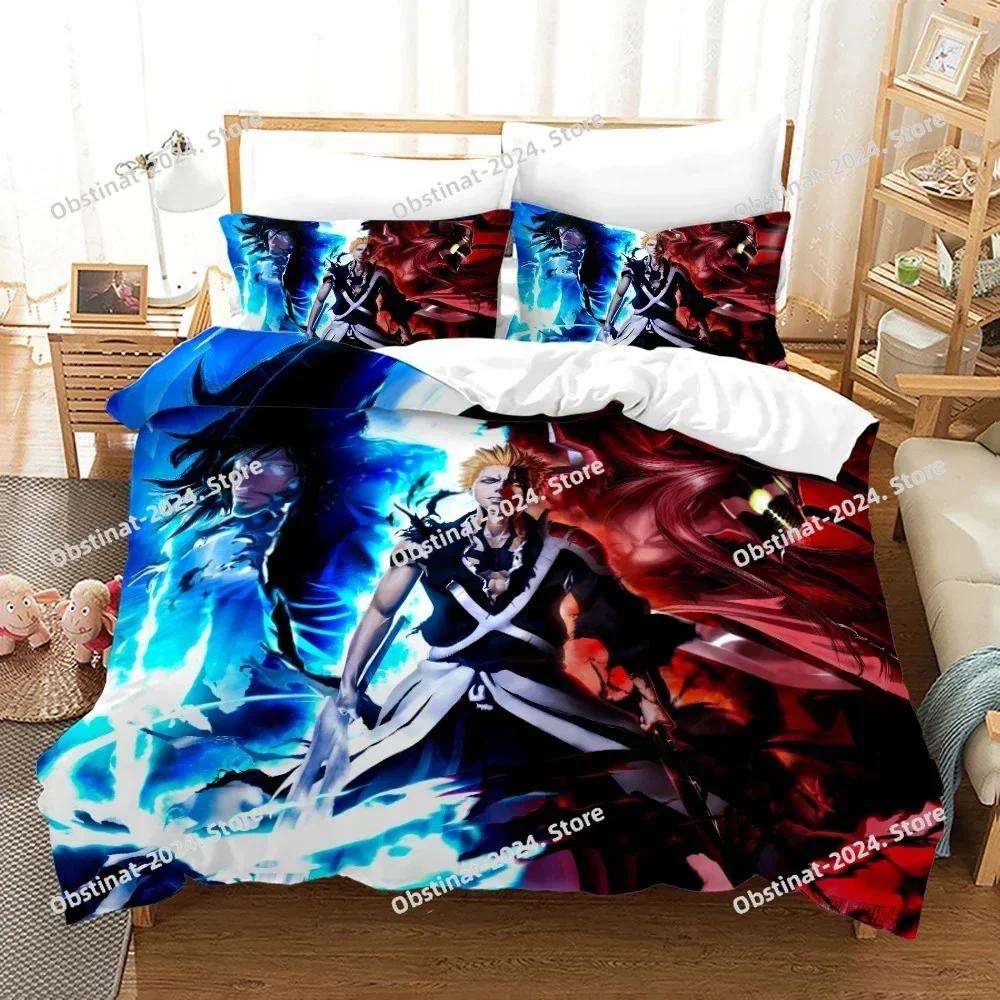 3D Bleach Bedding Set Bedspread Single Twin Full Queen King Size Bleach Anime Bleach Bed Set Linen Aldult Bedroom Duvetcover Set