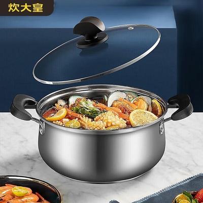 Chau Tai Wong Edelstahl 304 Suppentopf mit zwei Griffen 20 cm