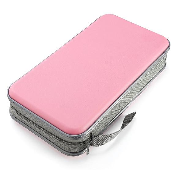 DVD Case, 96 Capacity CD Case Portable CD Holder Storage Hard Plastic DVD Wallet Holder Organizer For Car