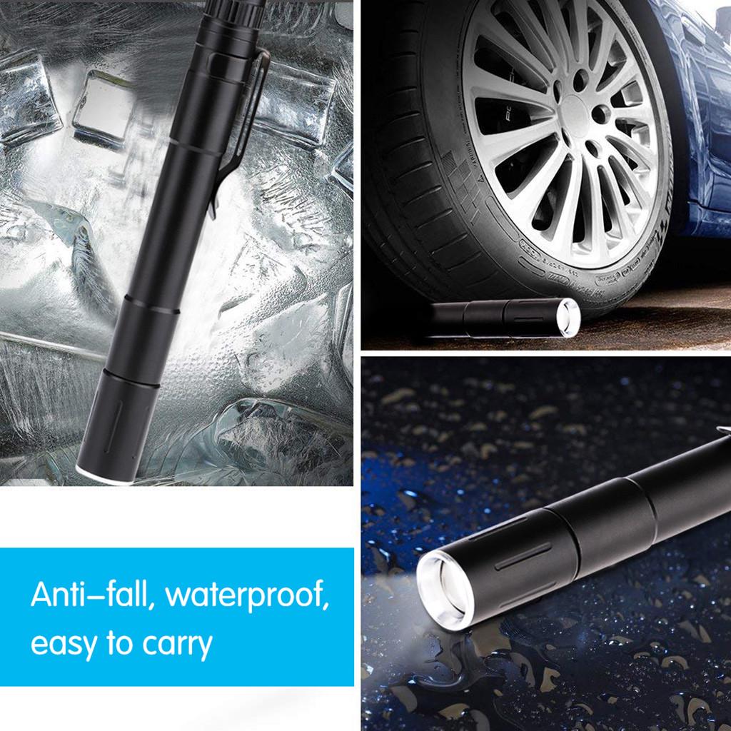 (Great home)Q5 LED Flashlight Clip Mini Torch Pen Light AAA Lamp Small Lamp