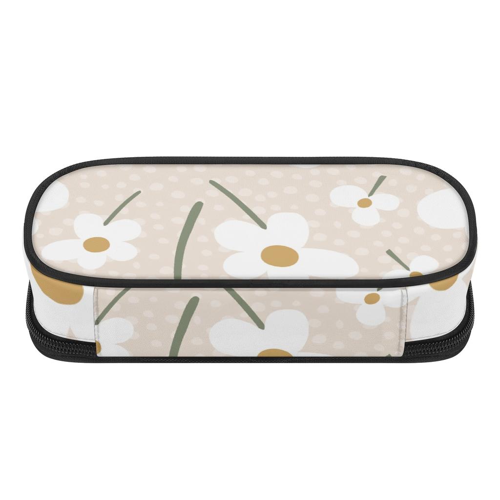 Pen Case 300D Polyester Large Capacity Zip Around Closure with Main Compartment Mesh Pocket and Pen Slots for Teens and Students