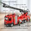 1:32 Scale Fire Truck Concrete Pump Car Model Toy Alloy Diecast Light Music Water Spray Rescue Cars Models Gifts for Children