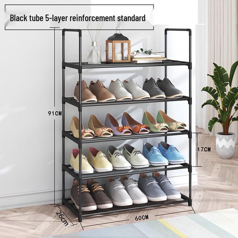 Compact Multi-Layer Metal Shoe Rack for Small Spaces
