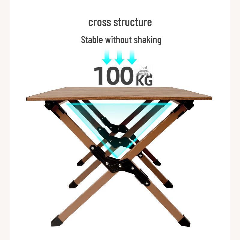 Outdoor Folding Aluminum Alloy Roll-up Camping Table