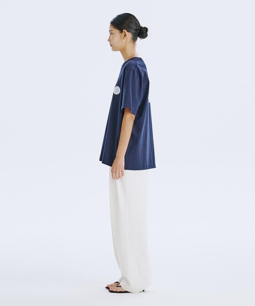 WNDERKAMMER Round Graphic T_Navy