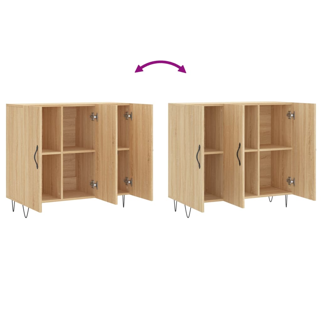 Sideboard Sonoma Oak 90 X 34 X 80 Cm Particleboard