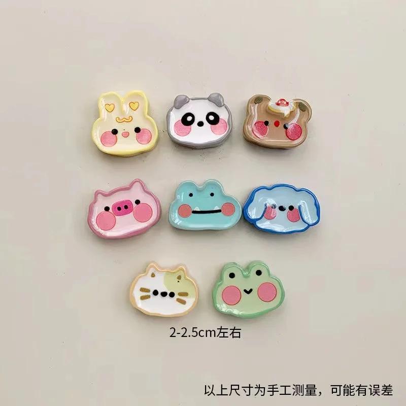 7 buc Magnet de frigider drăguț mini cap de animal Pisică urs broască magnet decorativ gaură de iepure tablă cu găuri autocolant tablă albă pentru copii