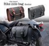 Motorcycle Side Small Item Tool [cmy select] Bag, Saddlebag, Waterproof, Storage, Storage, Leather, Bikesidebag-Black