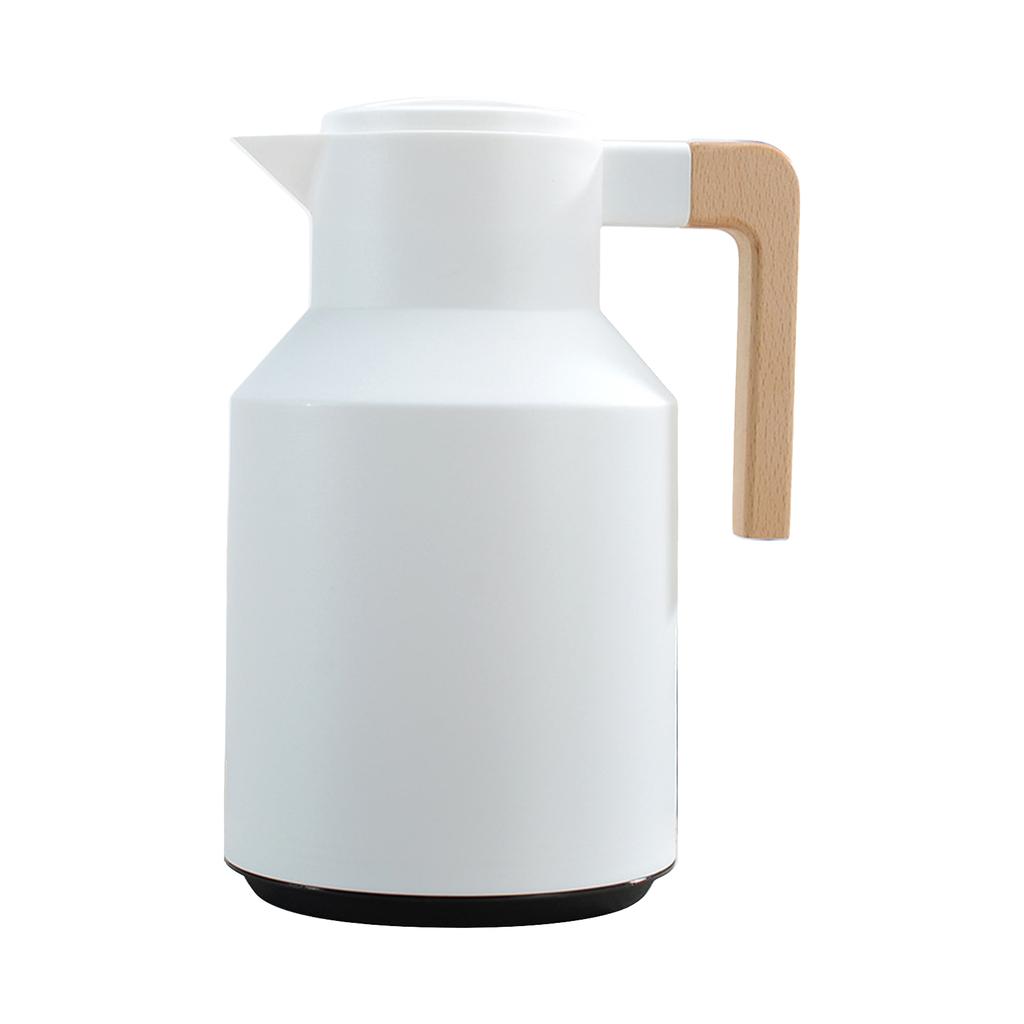 Caraffa termica per caffè da 1 litro Caraffa termica a doppia parete Thermos con bollitore per acqua con manico in legno