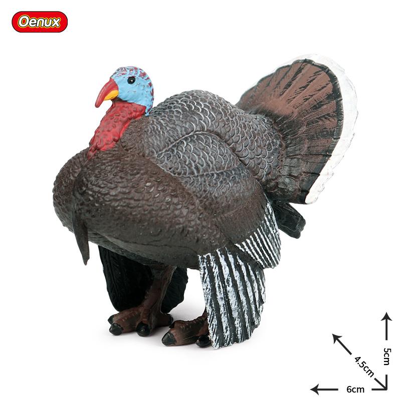 Oenux Simulation Cute Poultry Farm Animals Model Duck Goose Swan Hen Chicken Action Figures PVC Miniature Toy Xmas Gift For Kids