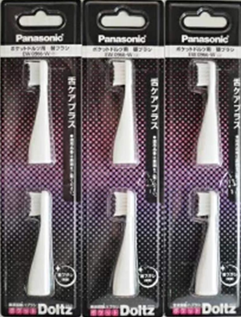 Panasonic Tongue Care Plus Brush for Pocket Dolts 2 pieces x 3 sets 6 EW0966-W (total pieces)