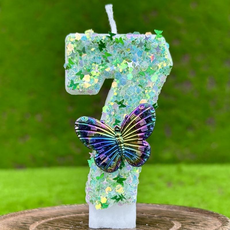 Shein Creative Digital Birthday Candle Cake Party Decoration Birthday Candle Butterfly