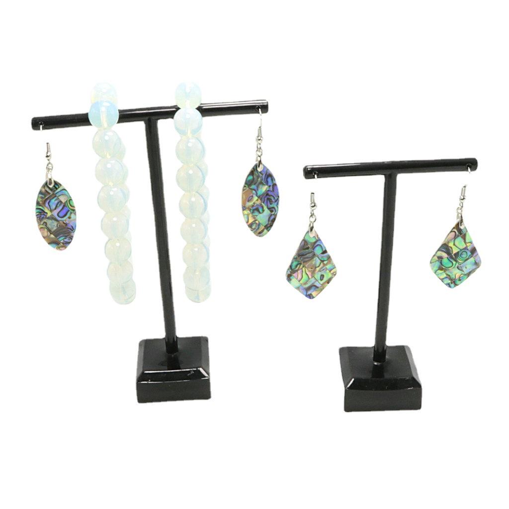 T-Shaped Acrylic Earring Display Stand Set for Studs & Pendants