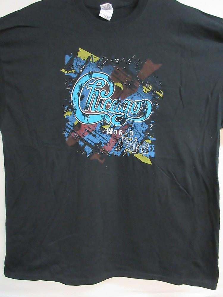CHICAGO & DOOBIE BROTHERS OFFICIAL MERCH TOUR 2012 BAND MUSIC  LARGE Unisex T-Shirt XXXXL