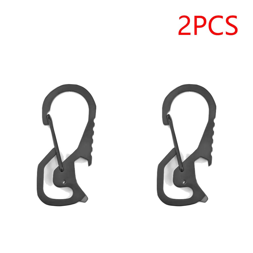 Climbing Carabiner Stainless Steel Waist Hanging Carabiners Multifunctional Practical Mountaineering Buckle Hiking Equipment