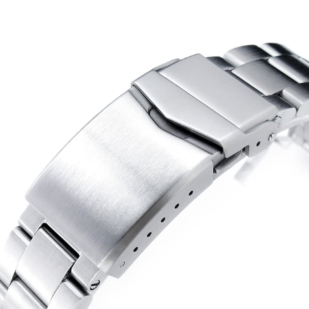 Orient MiLTAT 22mm Oyster Bracelet SUS316L Stainless Steel Watch Band for Triton RA-EL0001B Brushed Silver V-Clasp