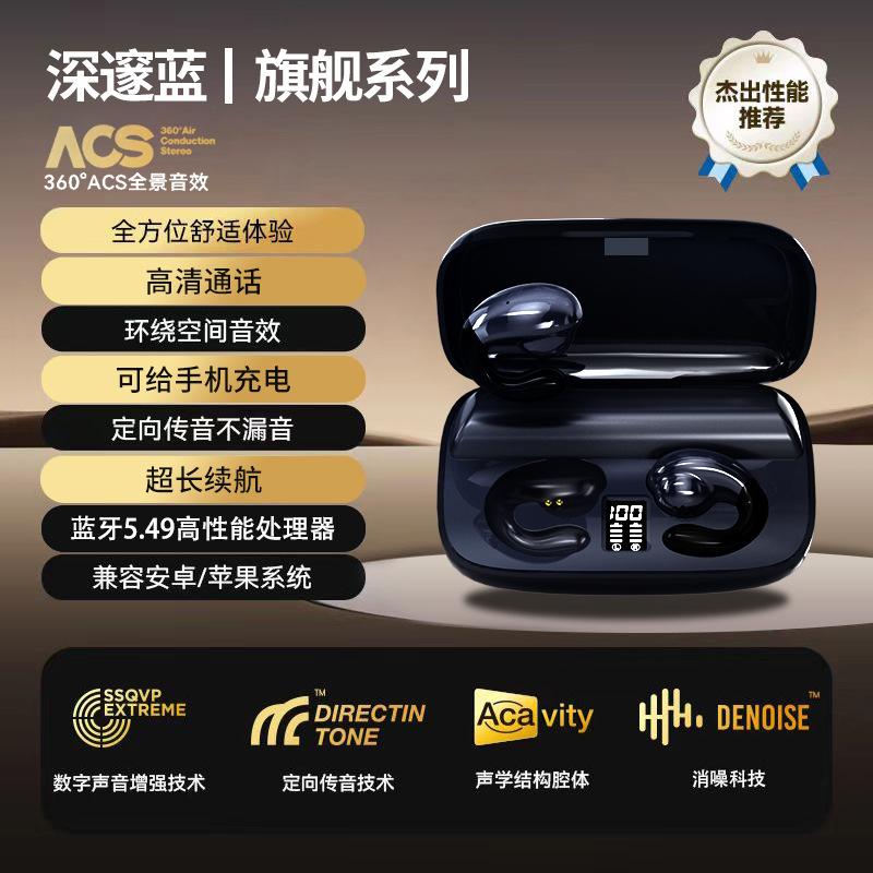 New true wireless bluetooth headset super long battery life sports noise reduction