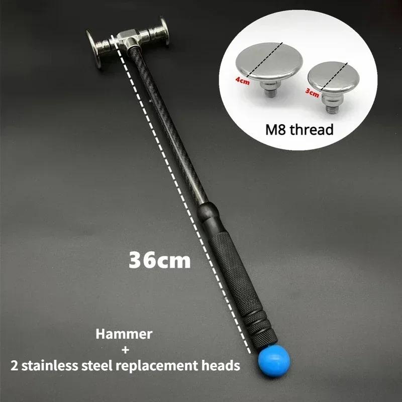 Auto Dellen Reparatur Hammer Karosserie Reparatur Perkussions Richt Hammer Austauschbares Spurloses Reparaturwerkzeug Kohlefaser und Edelstahl