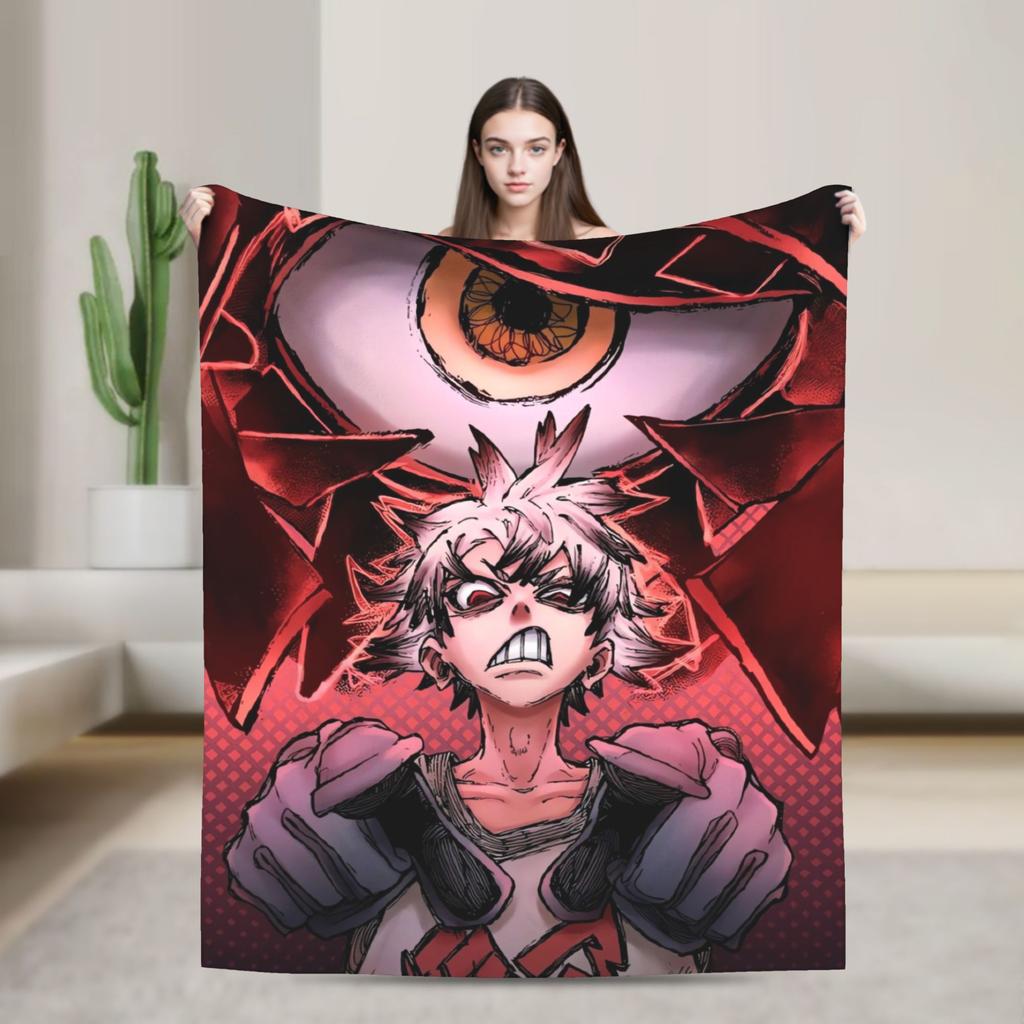 Gachiakutas Anime Warm Blanket Airplane Travel Plush Bedding Throws Graphic Couch Bed Flannel Bedspread Sofa Bed Cover