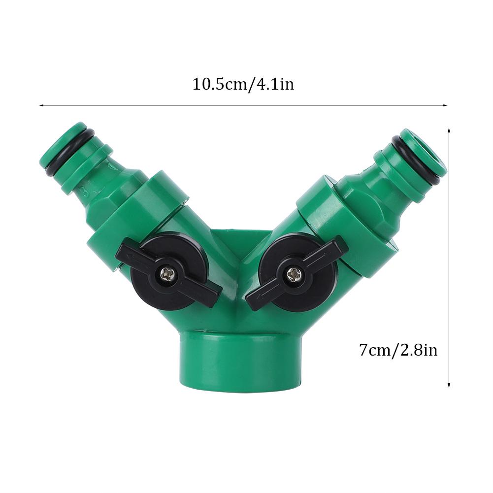 2--Garden Hose Splitter with Shut-Off Valves, Heavy Duty ABS Faucet Splitter for Outdoor Faucets. Connect Two Hoses for Watering, Washing Cars and Pet