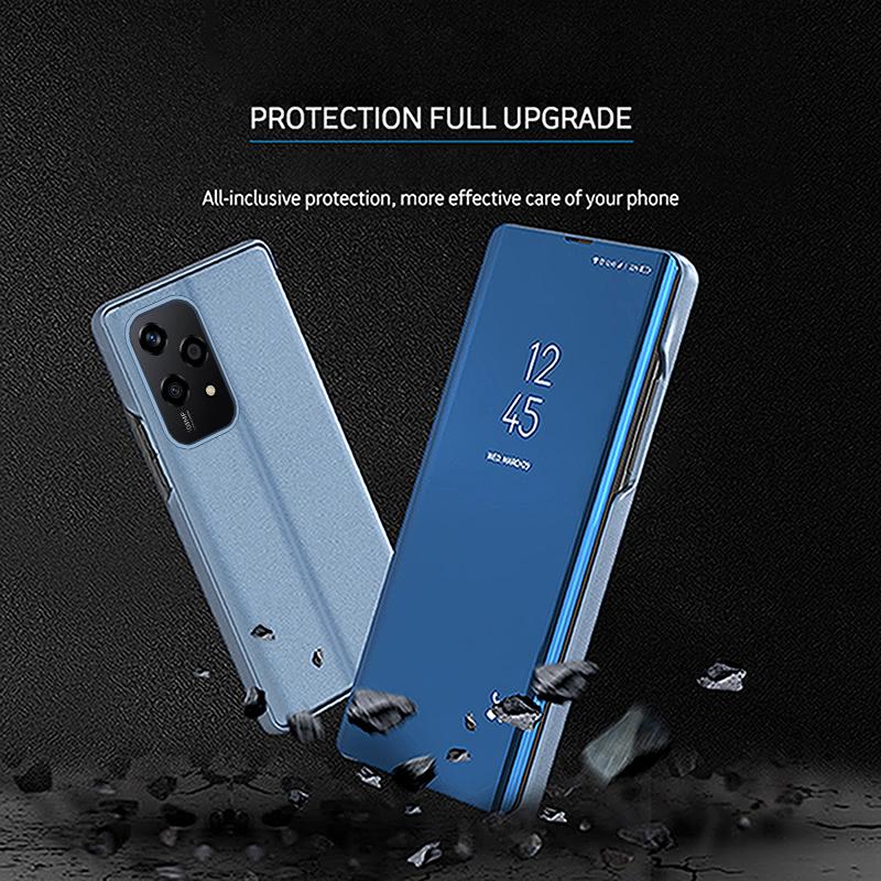 Für Honor 200 Lite Hülle Sichtfenster Ständer Leder Klapphandyhülle