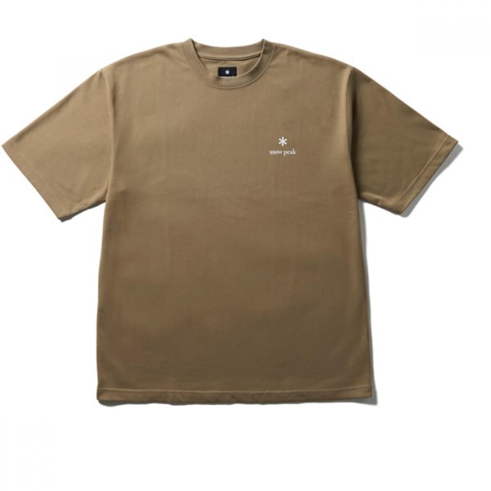 Snow Peak New STandard Logo T ShirT Men S cuT Sewn Dark Beige M Size nSd TS 25au003