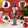 3pcs 30cm Christmas Decorations Nutcracker Soldier, Wooden Nutcracker Figures,Christmas Tree Party Decoration For Home/Hotel