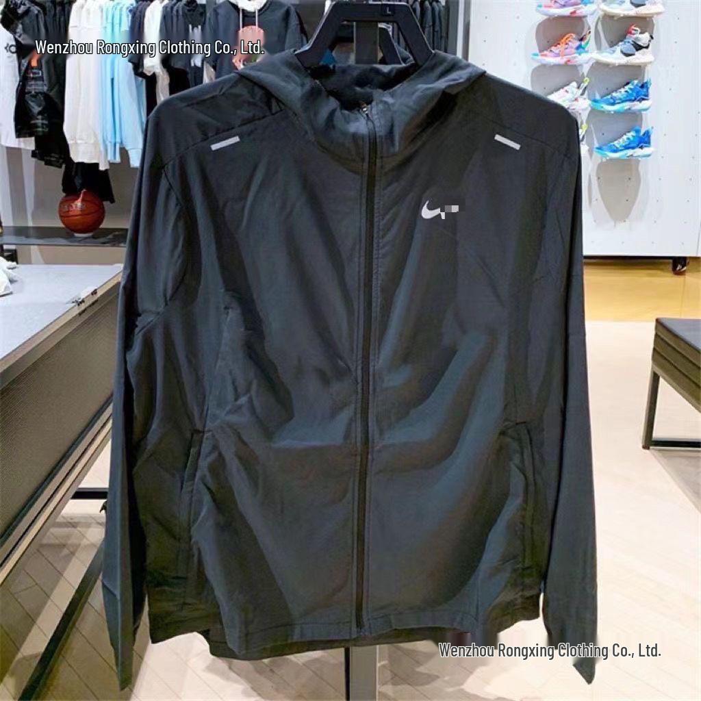 Men's Quick-Dry Hooded Windbreaker: Versatile, Lightweight, Sun-Protective Running Jacket