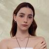 Niche Design Circle Inlaid Zircon Cross Irregular Ear Buckle Temperament Versatile Fashion Commuter Earrings