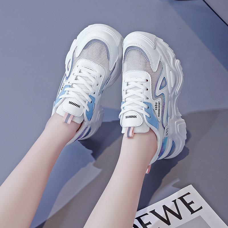 Frühling neue trendige ins Dad-Schuhe atmungsaktive Studenten-Sneaker höhenverstellbar Streetwear K