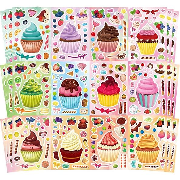 36 PCS Farm Animal Stickers Sheets, Make-a-face Sticker, Make Your Own Stickers for Kids Farm Themed Party Favors Supplies Craft Birthday Gift for