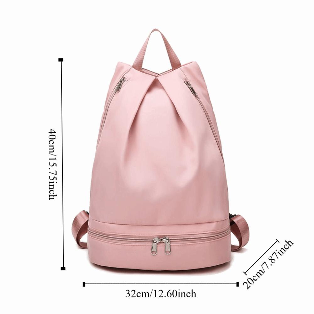 Large Capacity Wet Dry Separation Fitness Bag Zip Backpack Basketball Soccer Pouch  Hiking