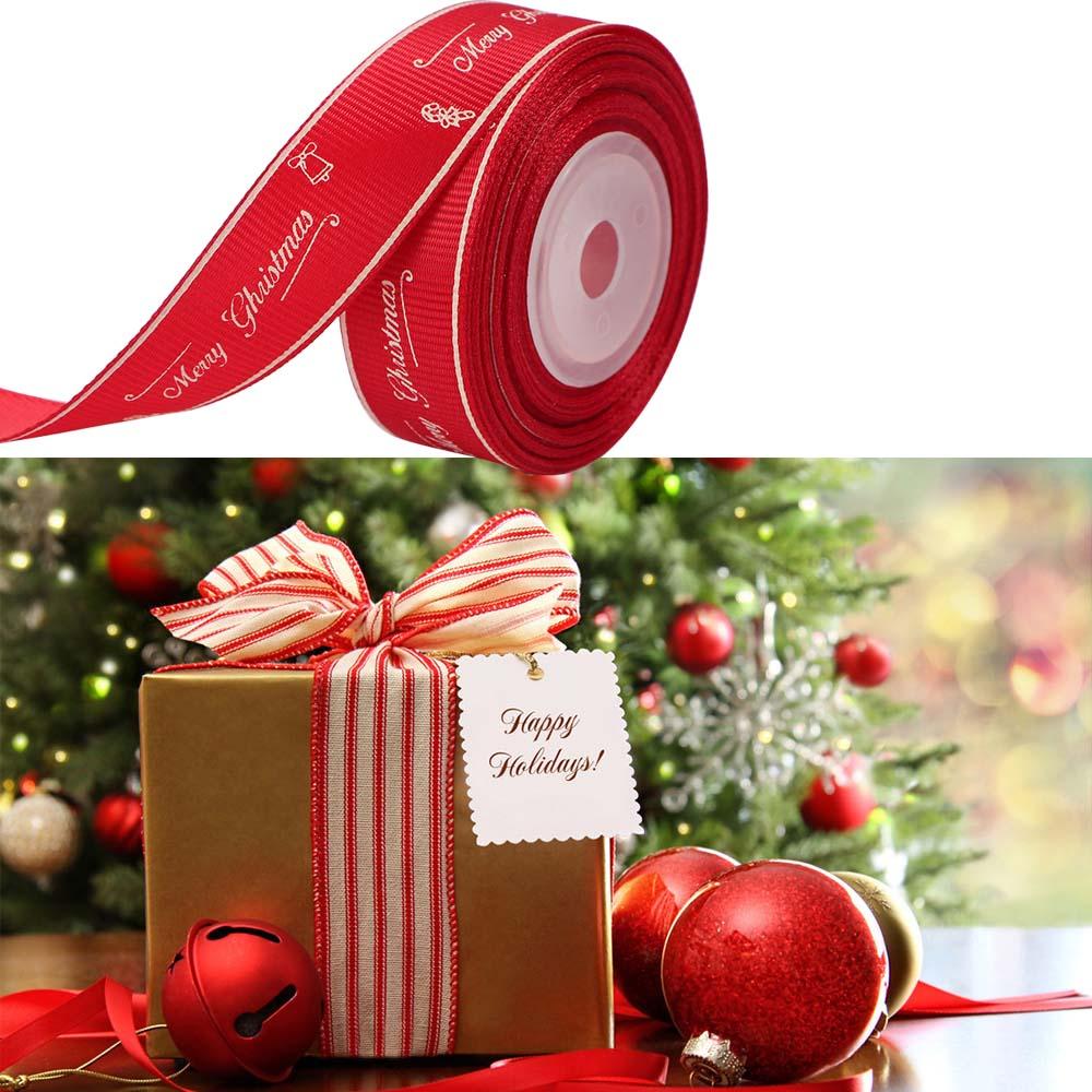 Printed Art Sewing Wrap Home Decor Bronzing Ribbon Christmas Ribbon Christmas Decor Satin Ribbon