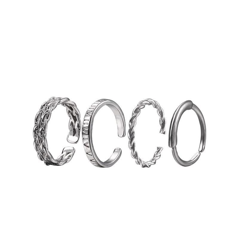 Adjustable High-End Pinky Ring: Niche Design for Couples & Men, Plain Band Style Index Finger Accessory