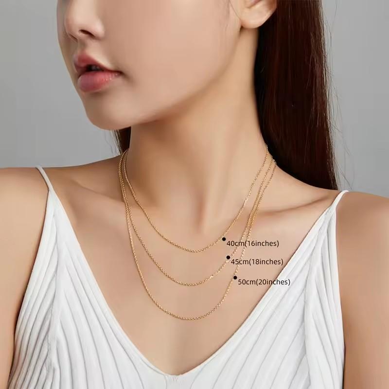 Custom 925 Sterling Silver Italy Link Chain Set Lobster Clasp Adjustable Snake Bone Sweater Chains Necklace Fashion Jewelry