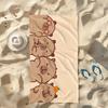 1 Stück 2D Flache Capybara Strandtuch, Saugfähig, Ideales Sommer Strand Pool Reise Geschenk, Vielseitiges Handtuchtuch für Outdoor & Tägliche Nutzung