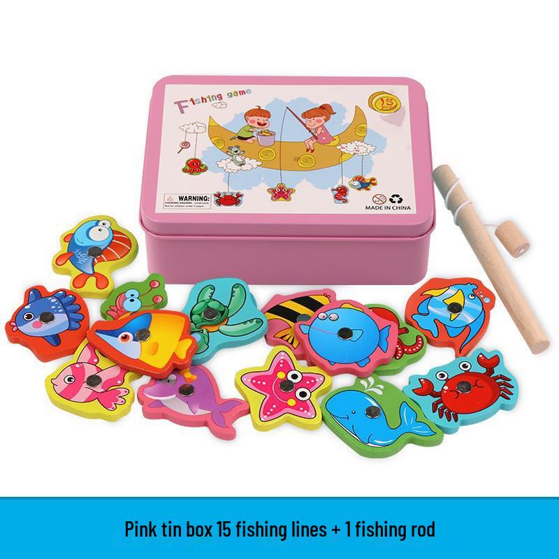 Kindergarten Magnetic Building Blocks & Fishing Game Set: Educational Toys for Parent-Child Interaction