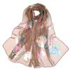 Lotus Geogette Medium-Long Silk Printed Scarf Summer Sunscreen Shawl Mom Gift Style Dance Versatile
