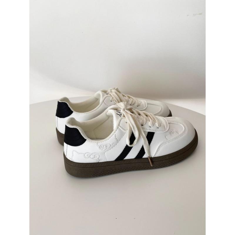 

Милая вышивка кошки женские новые нишевые универсальные кеды повседневные маленькие белые туфли женские 35 белый