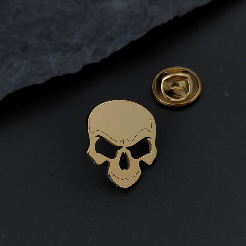 New Hot Selling Halloween Skull Men s Punk Style Brooch Cufflinks Suit Dress Accessories Personalized Trendy 14k
