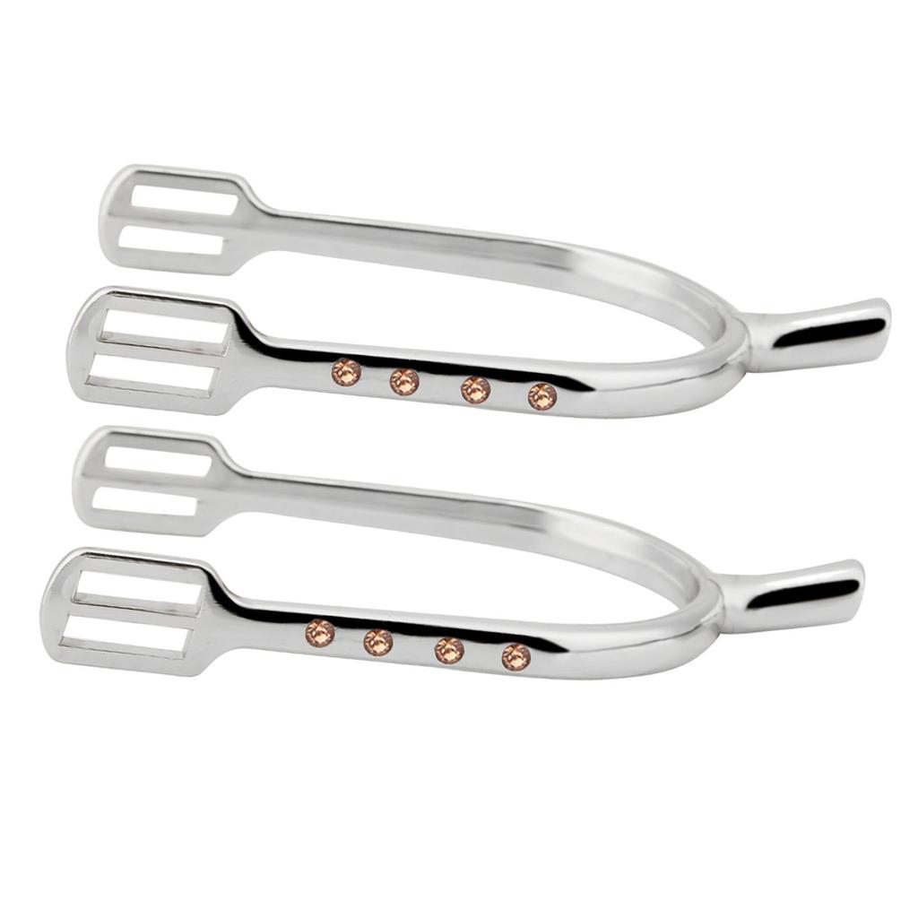 Young Girl Chrome Plated Spurs Women S Chrome Brass Zinc Alloy Narrow Spurs