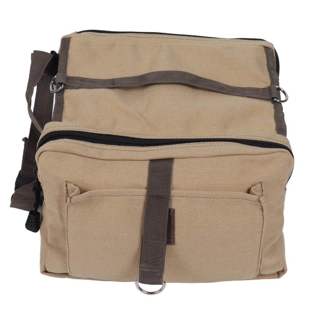 Soft Canvas Dog Hiking Pack Breathable Mesh Dog Camping Pannier Pet Self Carry Bag Daily Walking