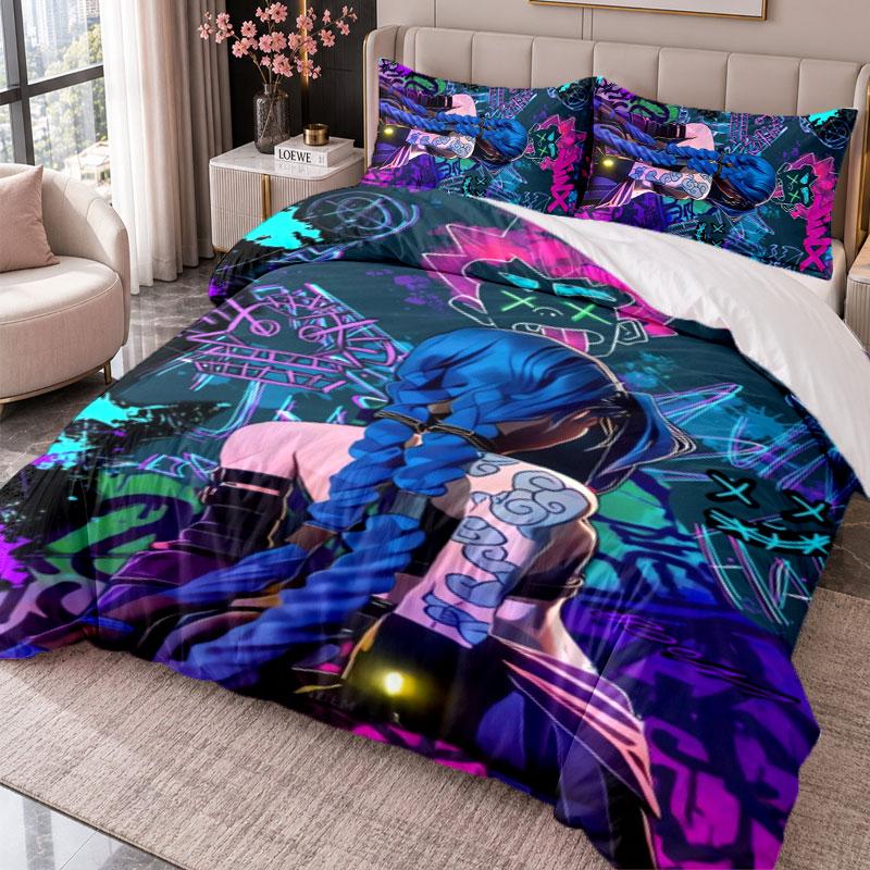 Arcane 3Pcs Bedding Set Duvet Cover With Two Pillowcases For Bedroom Home Decoration